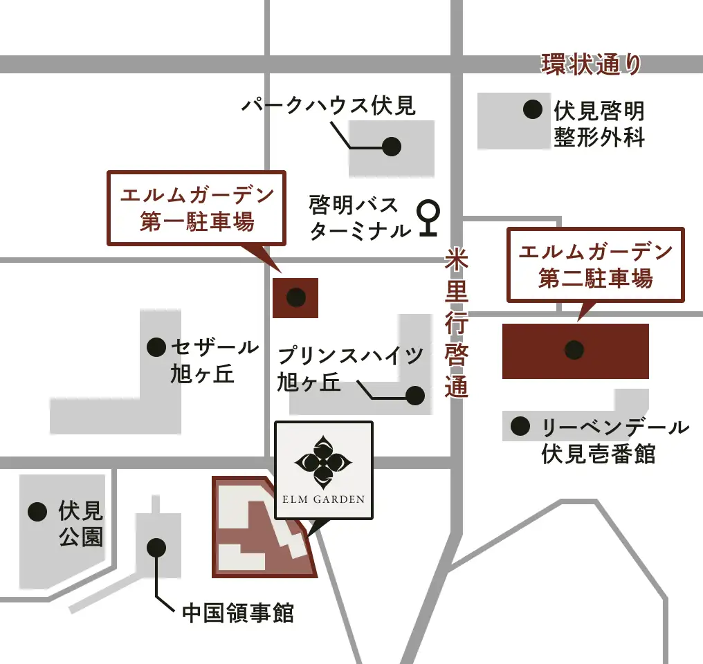 駐車場へのご案内図